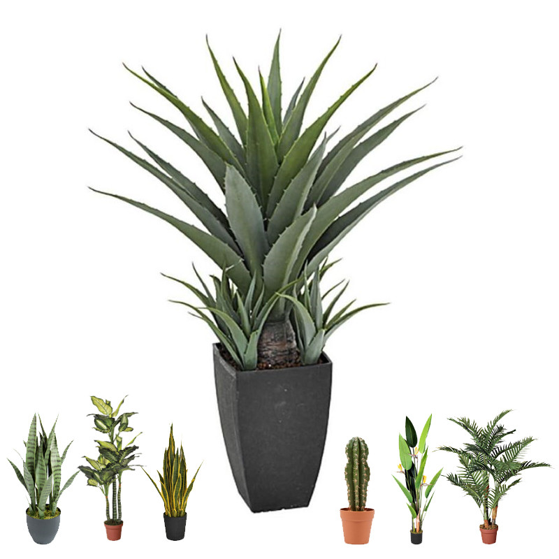 Pianta Artificiale Agave 73 cm con vaso | Piante di plastica per la decorazione di giardini interni ed esterni Pianta Artificiale Agave 73 cm con vaso | Piante di plastica per la decorazione di giardini interni ed esterni