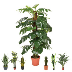 Planta Artificial Monstera 135cm con Macetero | Plantas de Plástico