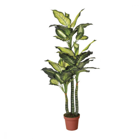 Planta Artificial Pata de Elefante 150cm con Macetero | Plantas de Plástico para Decoración de Jardín Interior y Exterior