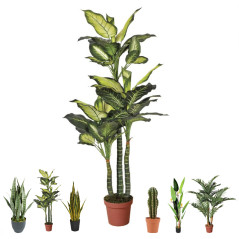 Plante Artificielle pied d'éléphant 150cm avec pot | Plantes en plastique pour la décoration de jardin intérieur et extérieur