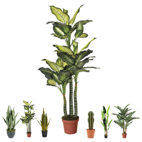 Planta Artificial Pata de Elefante 150cm con Macetero | Plantas de Plástico