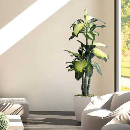 Künstliche Elefantenfußpflanze 150cm mit Topf | Plastikpflanzen