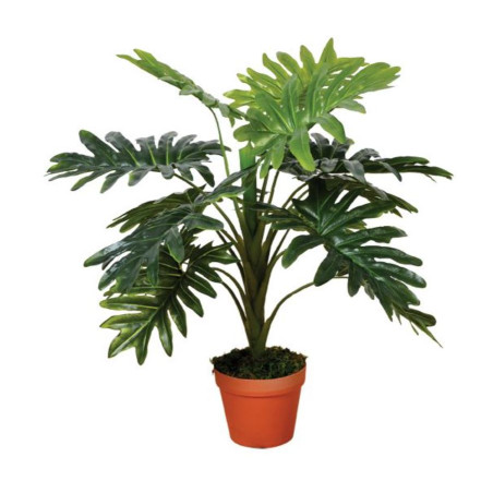 Planta Artificial Filodendro 70cm con Macetero | Plantas de Plástico para Decoración de Jardín Interior y Exterior