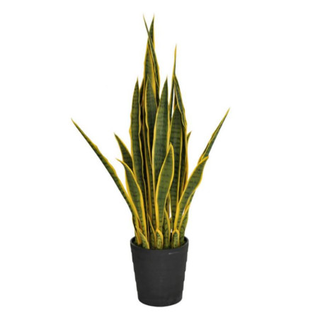 Planta Artificial Lengua de Tigre Bicolor 105cm con Macetero | Plantas de Plástico para Decoración de Jardín Interior y Exterior