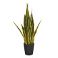 Plante Artificielle bicolore langue de tigre 105cm avec pot | Plantes en plastique pour la décoration de jardin intérieur et ex Plante Artificielle bicolore langue de tigre 105cm avec pot | Plantes en plastique pour la décoration de jardin intérieur et ex
