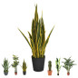 Plante Artificielle bicolore langue de tigre 105cm avec pot | Plantes en plastique pour la décoration de jardin intérieur et ex Plante Artificielle bicolore langue de tigre 105cm avec pot | Plantes en plastique pour la décoration de jardin intérieur et ex
