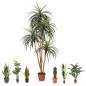 Plante Artificielle Nolina 185cm avec pot | Plantes en plastique pour la décoration de jardin intérieur et extérieur