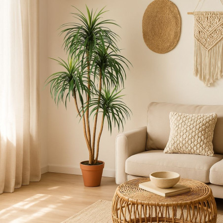 Plante artificielle Nolina 185 cm avec pot | Plantes en plastique