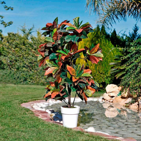 Artificial Croton Plant 140cm with Pot | Plastic Plants