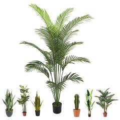 Palmier Artificielle 180cm avec pot | Plantes en plastique pour la décoration de jardin intérieur et extérieur