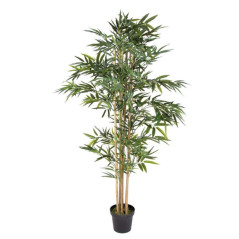 Plante Artificielle en bambou 180cm avec pot | Plantes en plastique pour la décoration de jardin intérieur et extérieur