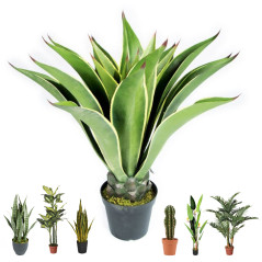 Plante Artificielle Agave 95cm avec pot | Plantes en plastique pour la décoration de jardin intérieur et extérieur