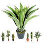 Agave Artificial 95 cm com Vaso | Plantas de Plástico para Decoração de Jardins Internos e Externos Agave Artificial 95 cm com Vaso | Plantas de Plástico para Decoração de Jardins Internos e Externos