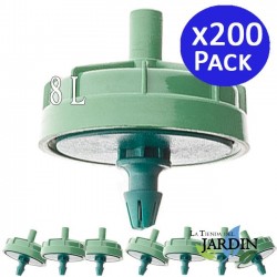 200 x Self-Compensating Anti-Drain Drippers 8 liters, Mushroom