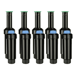 Confezione da 5 diffusori pop-up NP da 5 cm con ugello KVF-8 | Raggio d'azione 2,4 m | Regolabile da 0° a 360° | Irrigazione pre