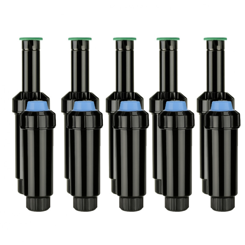 Pacote com 5 difusores pop-up NP de 5 cm com bico KVF-8 | Alcance de 2,4 m | Ajustável de 0° a 360° | Irrigação precisa | Jardin