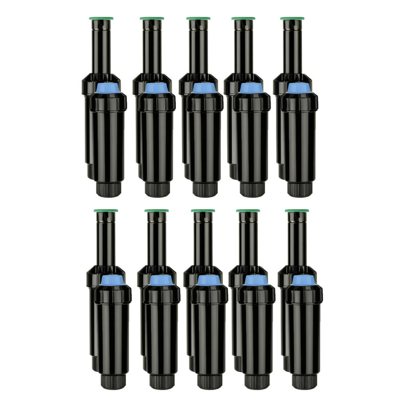 Lot de 10 Diffuseur Émergent NP de 5 cm avec buse KVF-8 | Portée 2,4 m | Réglable de 0° à 360° | Irrigation Précise | Jardins Pe