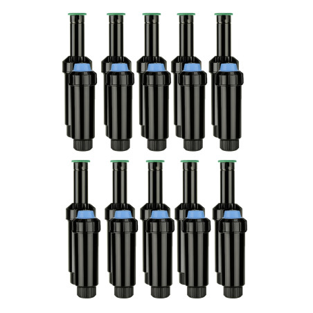 Lot de 10 Diffuseur Émergent NP de 5 cm avec buse KVF-8 | Portée 2,4 m | Réglable de 0° à 360° | Irrigation Précise | Jardins Pe