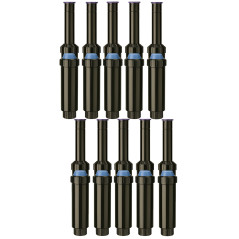 Lot de 10 diffuseurs escamotables NP 10 cm avec buse KVF-8 | Portée de 2,4 m | Réglable de 0° à 360° | Arrosage précis | Petits 