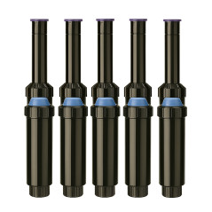 5 Stück NP-Aufsteckdüsen 10 cm mit KVF-8 Düse | Reichweite 2,4 m | Einstellbar von 0° bis 360° | Präzise Bewässerung | Kleine