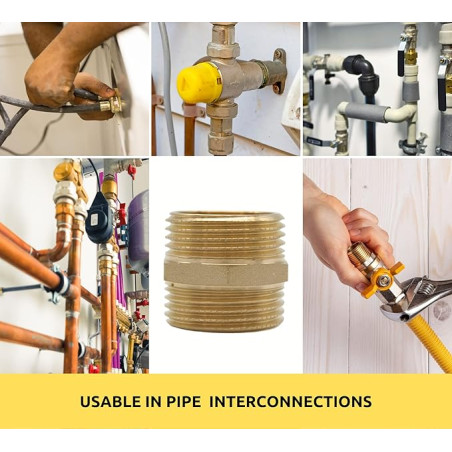 Raccord en laiton | Raccord en laiton Aenor | Raccords filetés en laiton | Raccord réduit en laiton pour air, eau et gaz