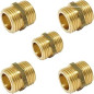 Pack 5 Machón latón 3/4'' | Accesorio latón Aenor | Machones de latón roscados | Machón Roscado latón para Aire, Agua, Gas Pack 5 Machón latón 3/4'' | Accesorio latón Aenor | Machones de latón roscados | Machón Roscado latón para Aire, Agua, Gas