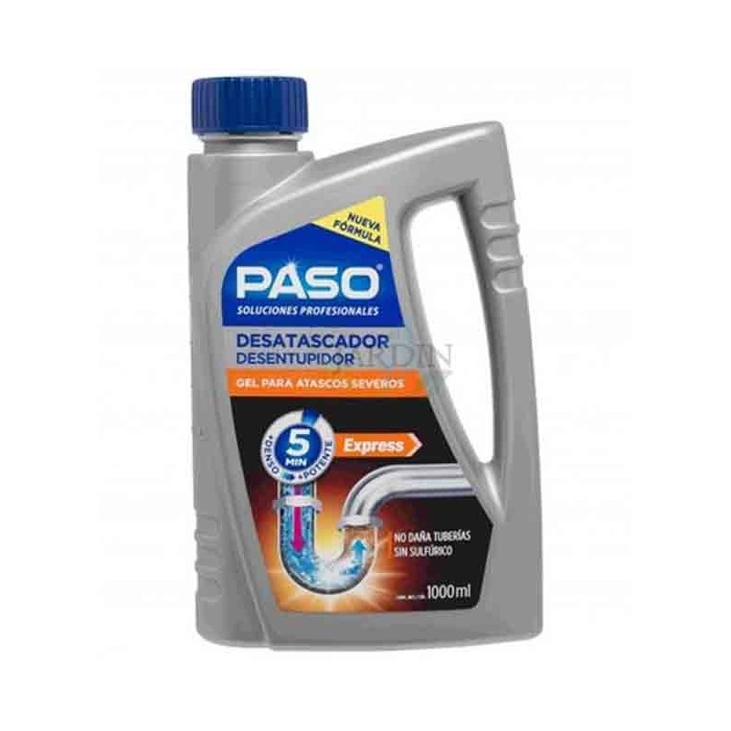 Desatascador tuberías Polietileno y PVC 1000ml, limpiador de caños y drenajes Desatascador tuberías Polietileno y PVC 1000ml, limpiador de caños y drenajes