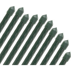 Tuteur en acier plastifié 120 cm Ø11 mm | Tiges pour plantes et arbres | Tuteurs pour tomates et plantes grimpantes