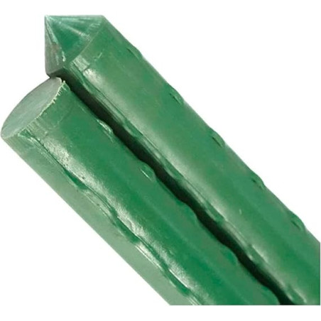 Pacote com 25 estacas de aço revestidas em plástico, 120 cm, Ø11 mm | Varas para plantas e árvores | Estacas de suporte para tom