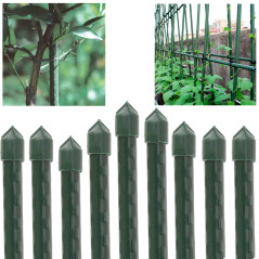 Lot de 50 tuteurs en acier plastifié, 120 cm, Ø 11 mm | Tuteurs pour plantes et arbres | Tuteurs pour tomates