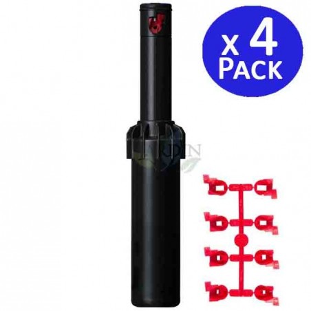 Pack 4 x Aspersor de riego Hunter PGJ-04 1/2", Alcance 4,3 a 11,6 m