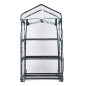 Estufa de terraço com zíper 128x69x49 cm, 3 prateleiras, para cultivo interno e externo Estufa de terraço com zíper 128x69x49 cm, 3 prateleiras, para cultivo interno e externo