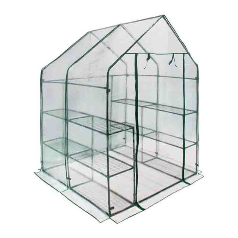  Transparent Garden Greenhouse 1.43 x 1.43 x 1.90 m - Zipped Shed Ideal for Pots, Flowers and Vegetable Gardens