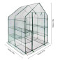  Transparent Garden Greenhouse 1.43 x 1.43 x 1.90 m - Zipped Shed Ideal for Pots, Flowers and Vegetable Gardens