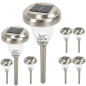 Pack 8 Lámpara Solar Radiante LED Blanca Cálida/Fría con Sensor – 600mAh, IP44, 10h Iluminación – Jardín, Terraza Pack 8 Lámpara Solar Radiante LED Blanca Cálida/Fría con Sensor – 600mAh, IP44, 10h Iluminación – Jardín, Terraza