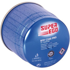 Pack of 4 SuperEgo 190g Butane Gas Cartridges for Stoves and Burners | C200 Camping Gas Cartridge | Gas Cylinders