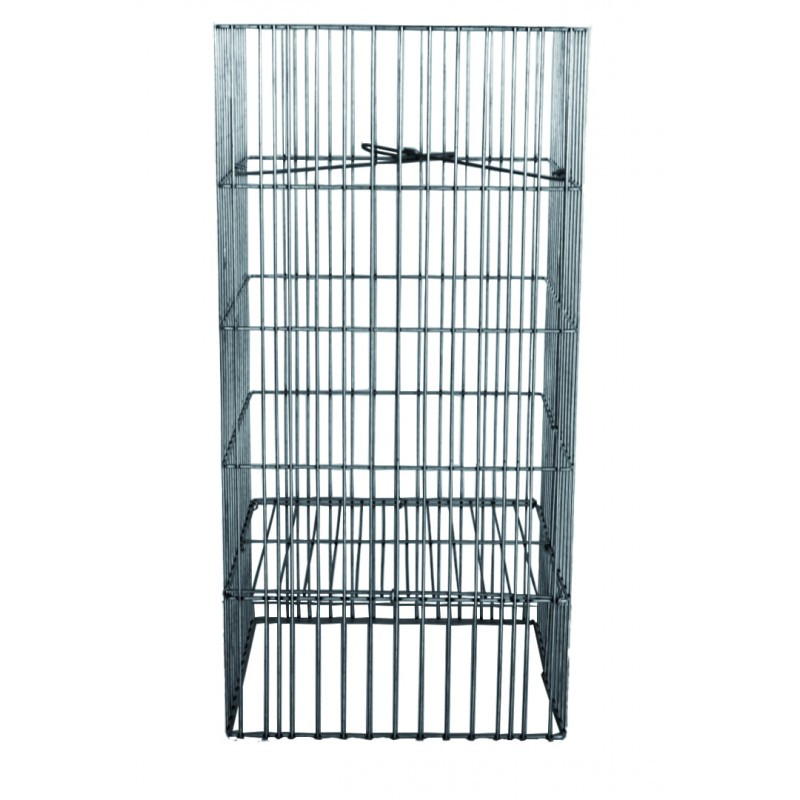 Alimentador de pássaros suspenso galvanizado 26x26x52 cm Alimentador de pássaros suspenso galvanizado 26x26x52 cm