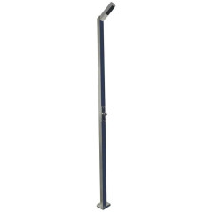 Douche de piscine temporisée avec 1 pulvérisateur et 1 bouton de minuterie, 210 cm, gris