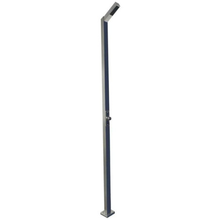 Chuveiro de piscina temporizado com 1 aspersor e 1 botão temporizador, 210 cm, cinza