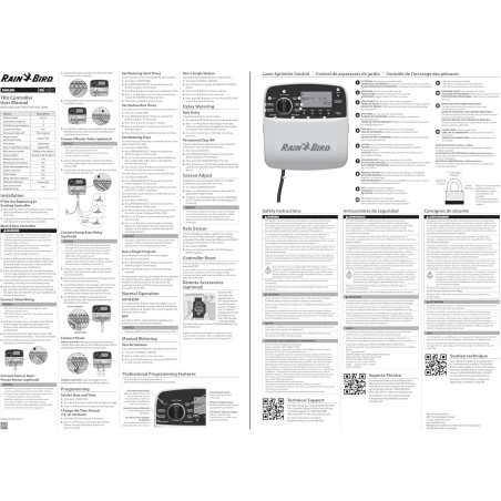 Programador de Riego TRU 6 zonas Interior Rain Bird  | Riego Automatico para Jardin