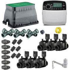 Rain Bird 6-Zonen 24 V Automatische Bewässerung Professional Pack für 32 mm Rohr, Bewässerungsautomatisierung