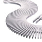 Modulo da 45 griglie per piscine curve | 1 metro, altezza 22 mm, larghezza 245 mm | Griglia per piscine a sfioro