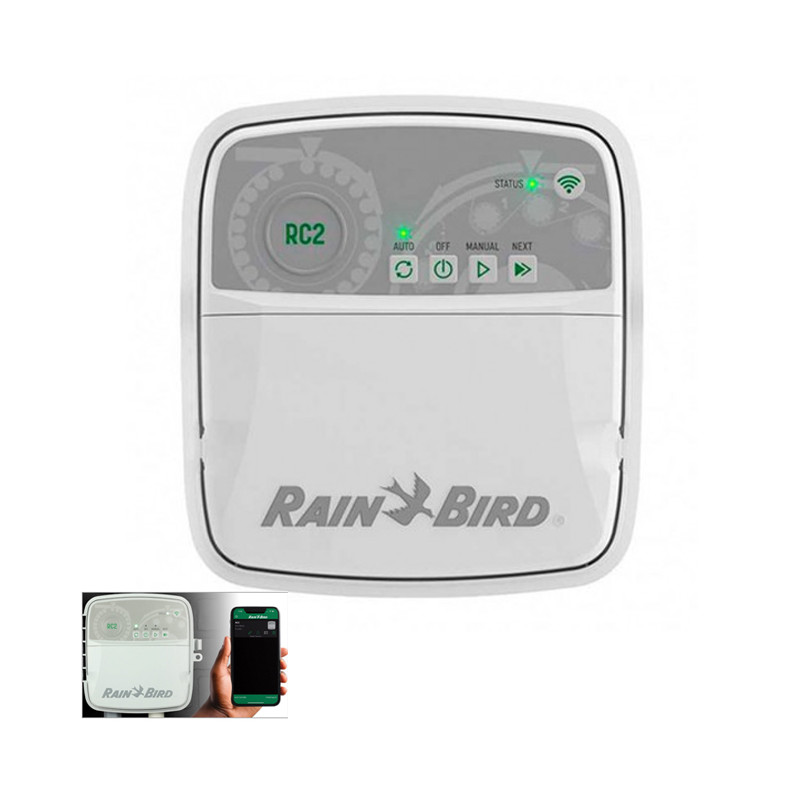 Programmateur d'arrosage automatique Wifi RC2 6 zones intérieur Rain Bird | Minuterie d'irrigation électrique Programmateur d'arrosage automatique Wifi RC2 6 zones intérieur Rain Bird | Minuterie d'irrigation électrique