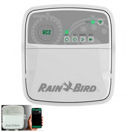 Programmatore di irrigazione Wi-Fi per interni Rain Bird RC2 a 6 zone | Irrigazione automatica del giardino | Timer elettrico pe