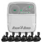 Rain Bird RC2 6-Zone Outdoor WiFi Irrigation Controller + 6 100HV 24V 1" Solenoid Valves | Automatic Garden Irrigation