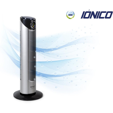 Ventilador de torre Orbegozo, 3 velocidades, controle remoto, temporizador, visor digital, 45 W
