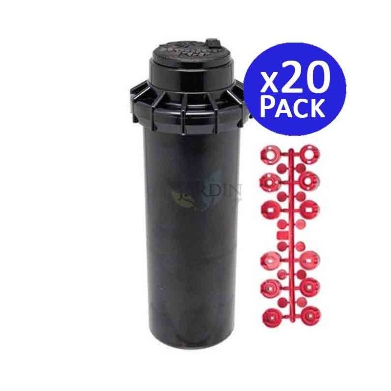 Aspersor Hunter PGP-ADJ 3/4", alcance de 6,4 a 15,8 m. 20 unidades