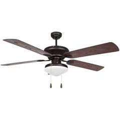  Orbegozo outdoor ceiling fan with light, 5 blades, 60 W power and 3 speeds.