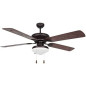 Orbegozo outdoor ceiling fan with light, 5 blades, 60 W power and 3 speeds. Orbegozo outdoor ceiling fan with light, 5 blades, 60 W power and 3 speeds.