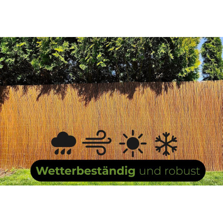 Natürliches Weidengeflecht, 1,50 x 3 Meter